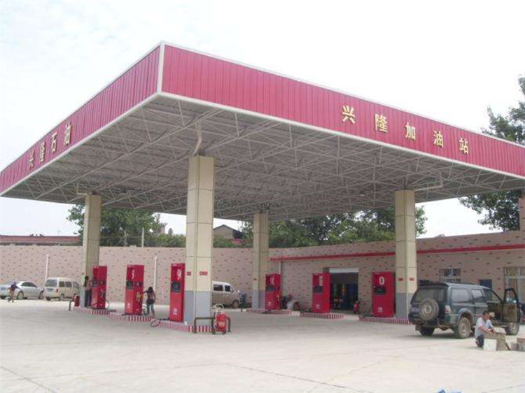 西城加油站钢结构网架案例9